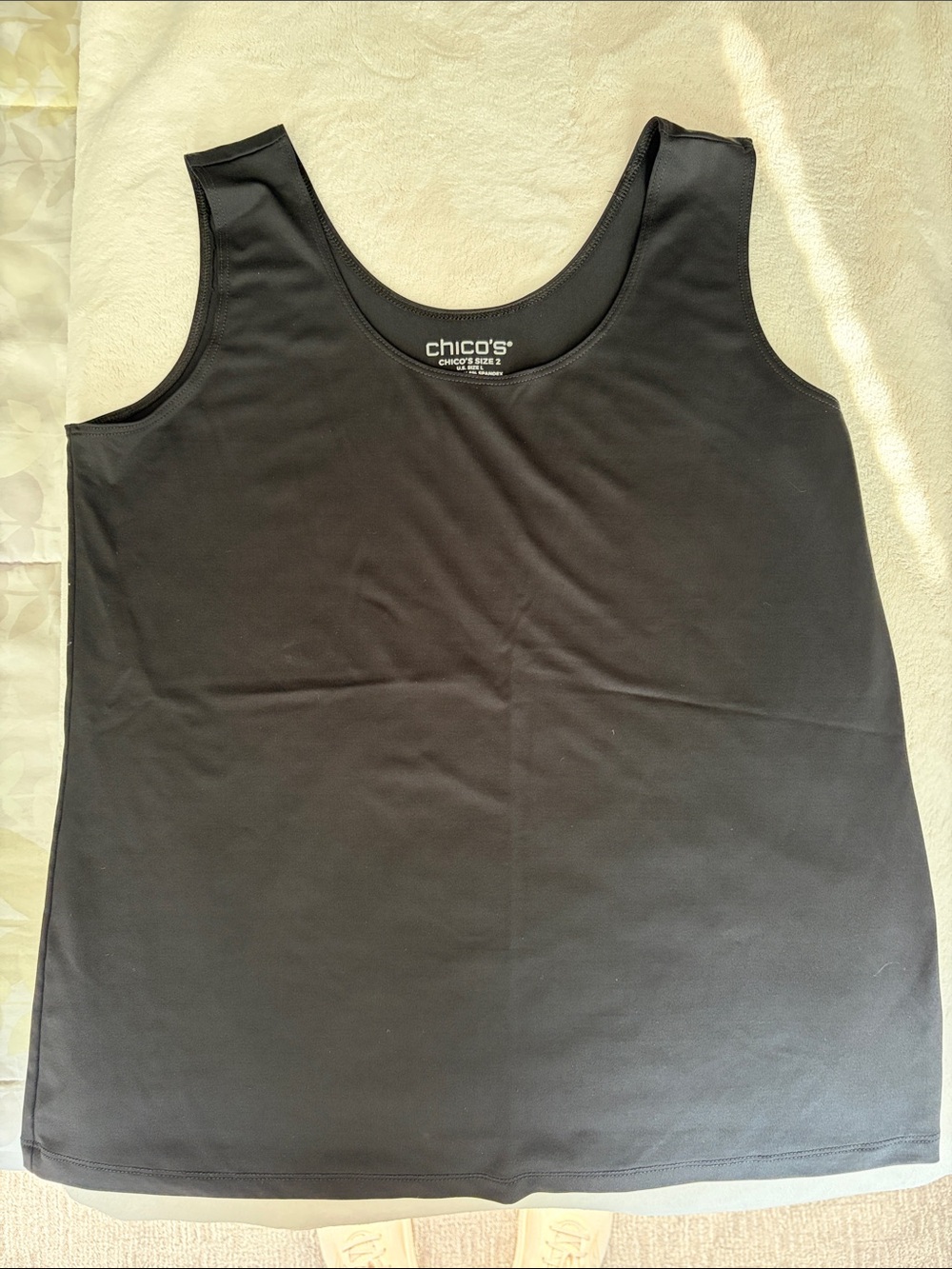 Chico's Black Scoop-Neck Tank